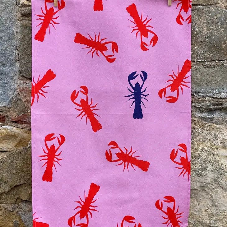 Lobster Tea Towel by Fiddy+Mabel