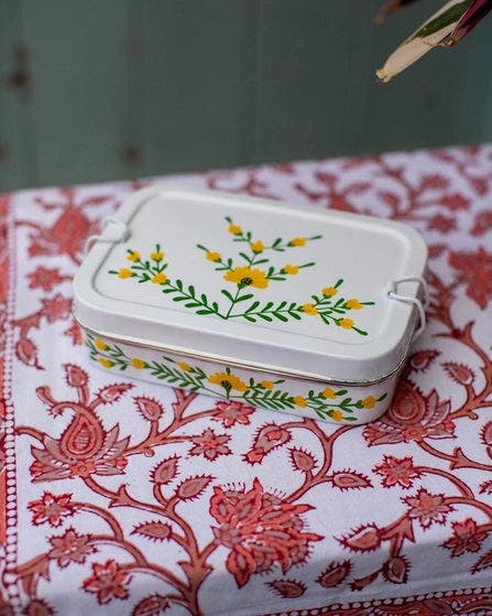Floral Hand-painted Tiffin Box
